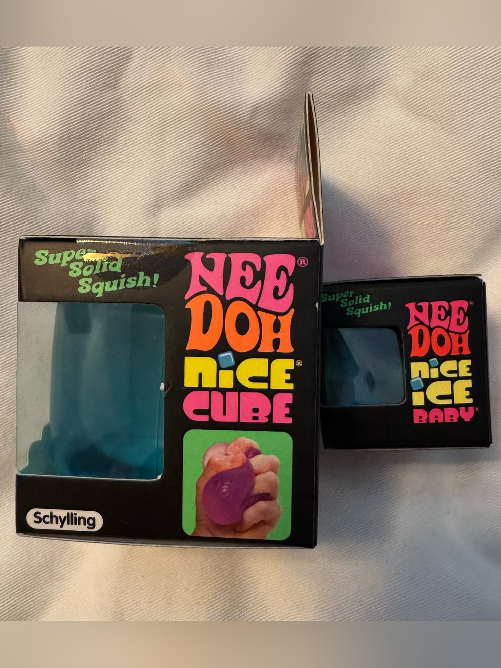 NIB NEEDOH Nice Cube and Nice Ice Baby Super Solid Squish! Combo - Blue - Picture 3 of 4